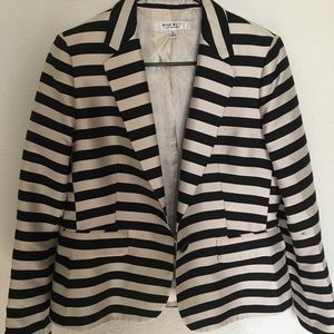 Black and white stripe blazer